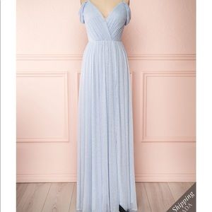 Cephee Dusty Blue | Maxi Glitter Dress